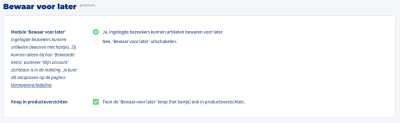 Bewaar voor later
